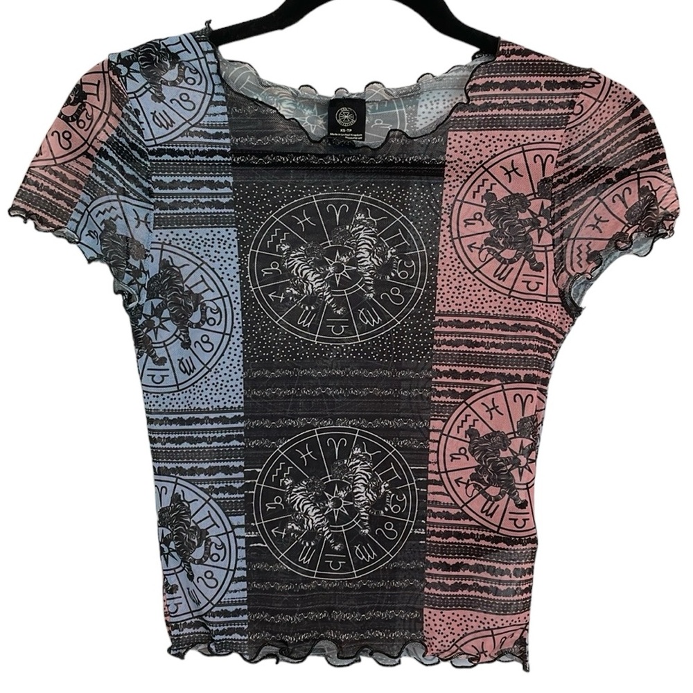 Urban Outfitters Mesh Zodiac Crop Top